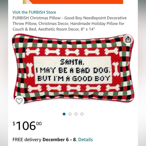 Furbish “Good Boy” Pillow - Picture 4 of 5